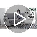 Easy-Going Reversible Couch Cover for 3 Cushion Couch Sofa Cover for Dogs Water Resistant Furniture Protector Cover with F...
