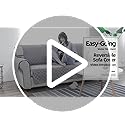 Easy-Going Reversible Couch Cover for 3 Cushion Couch Sofa Cover for Dogs Water Resistant Furniture Protector Cover with F...