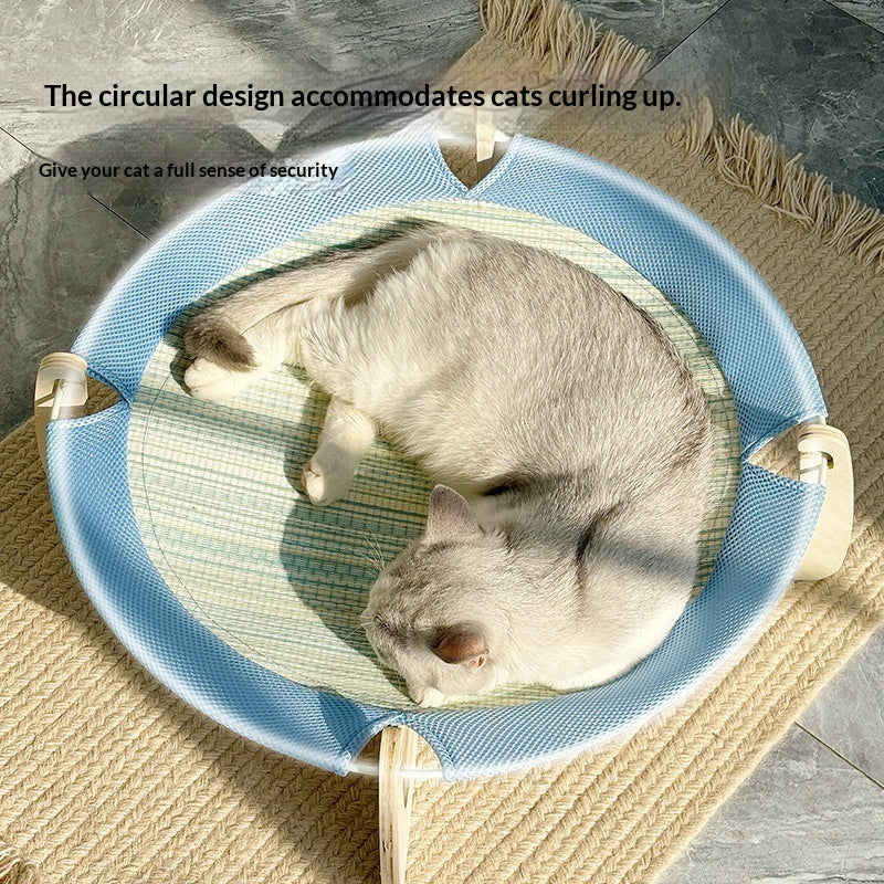 Summer Rattan Cooling Mat Large Cat Bed