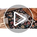 DUKINO 2x3 Rugs for Entryway, Floral Indoor Washable Door Mat, Non Slip Boho Small Rug for Kitchen, Soft Low Pile, Front D...