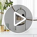QIYVLOS Toothbrush Holders with Sliding Lid, Rotating 3 Slots Bathroom Organizer Countertop, Tooth Brush Toothpaste Holder...