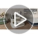 OAKOA Aesthetic Desk Organizer - Aesthetic Office Desk Accessories - Boho Pen Holder - Neutral Beige Desk Accessories - Ho...