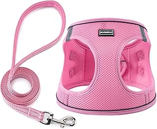 BOOMIBOO Dog Harness with Leash Set, No Pull Adjustable Reflective Step-in Puppy Pet Vest Harnesses for Small Medium Large...