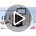 AKOZLIN Huge Jewelry Box Organizer Functional Extra Large Leather Jewelry Storage Case for Women Girls Ring Necklace Earri...