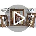 Icona Bay - 5x7 Chestnut Brown Picture Frame - Rustic Wood Pattern - Lightly Distressed Frame for Table Top Display or Wal...