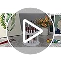 JANKINGS Paint Brush Holder 2-Pack, Plastic Round Paintbrush Organizer Stand with Stickers, Desk Brush Drying & Storage Ra...