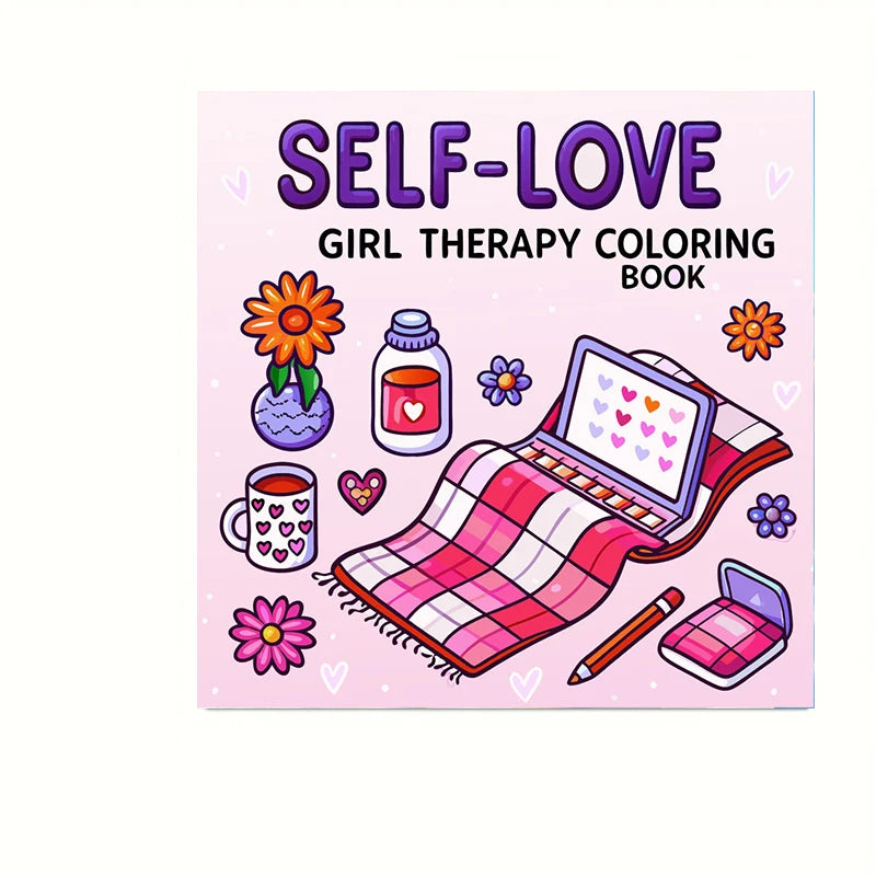 28 Pages Self Loves Coloring Book Coloring Book For Adult Stress Reduction Colouring Book Valentine's Day Gifting, Birthday Party Gift, Drawing Supplies, Christmas Gift, Back To School Supplies