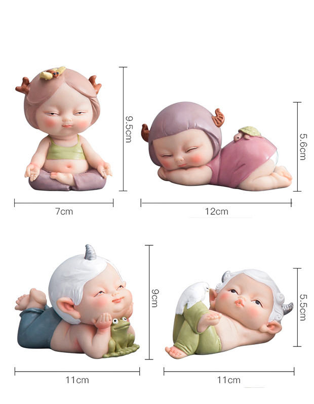 Yoga Ornaments Cute Girl Decorations