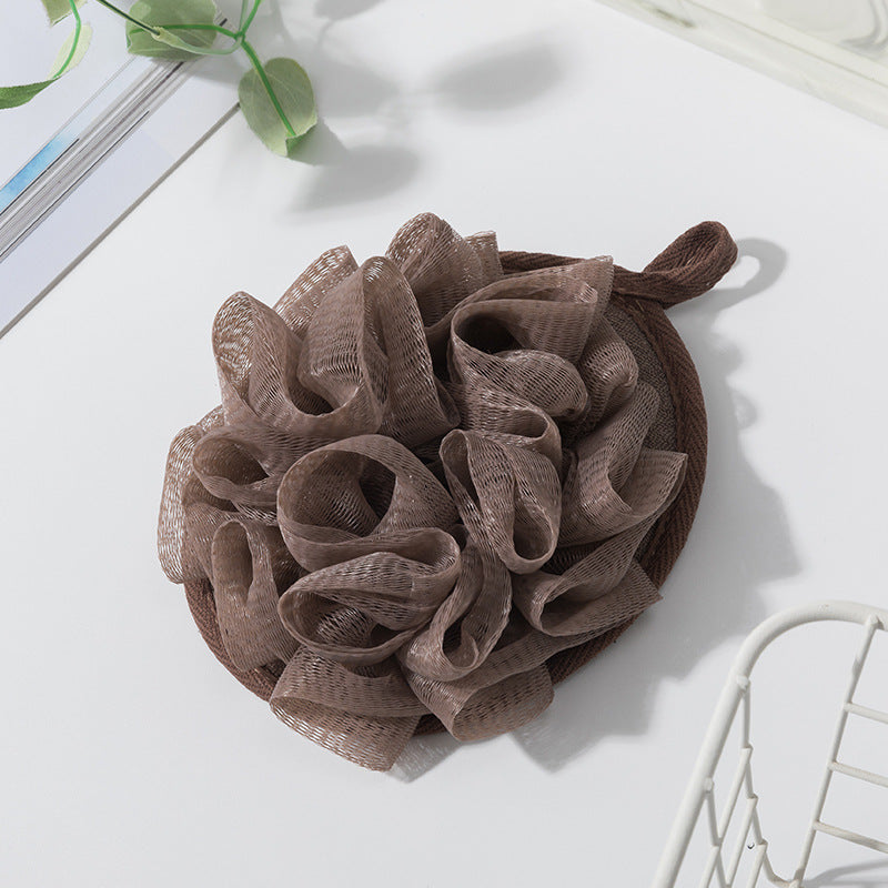 Solid-color Minimalist Oval Bath Scrubber For Lathering And Exfoliating