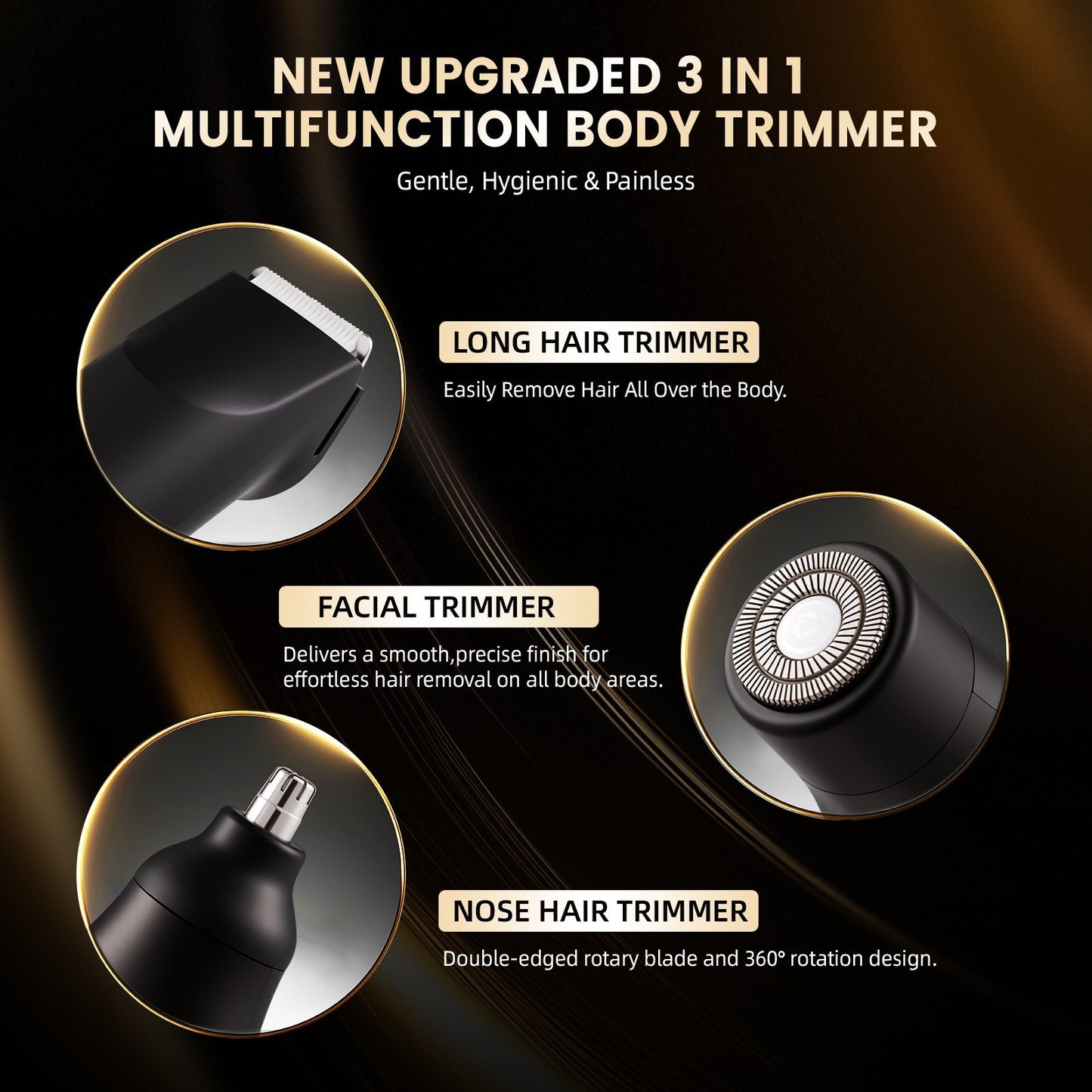 Hair Removal Device For Mens And Womens Intimate Areas