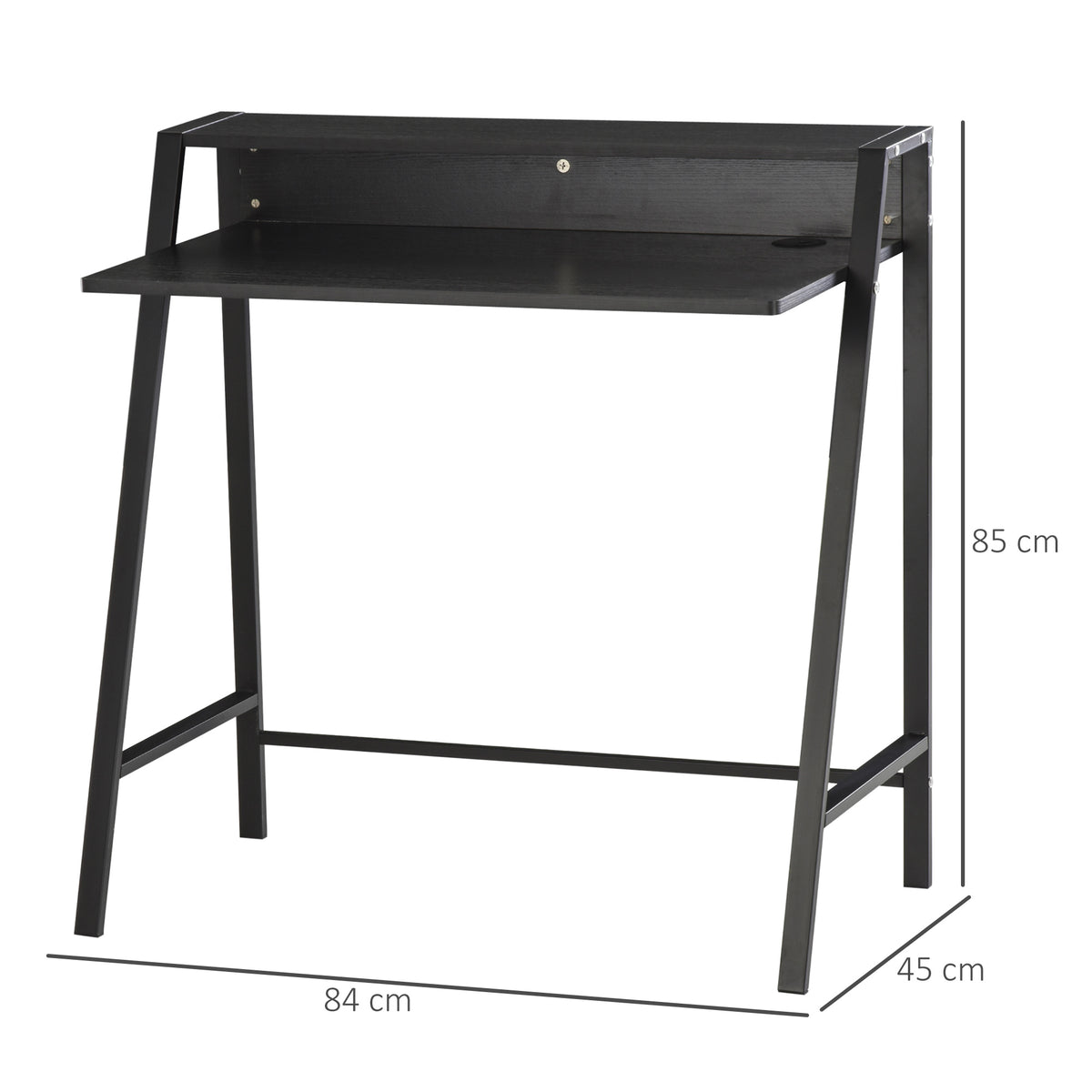 Writing Desk Computer Table Home Office PC Laptop Workstation Storage Shelf 84L X 45W Cm Black