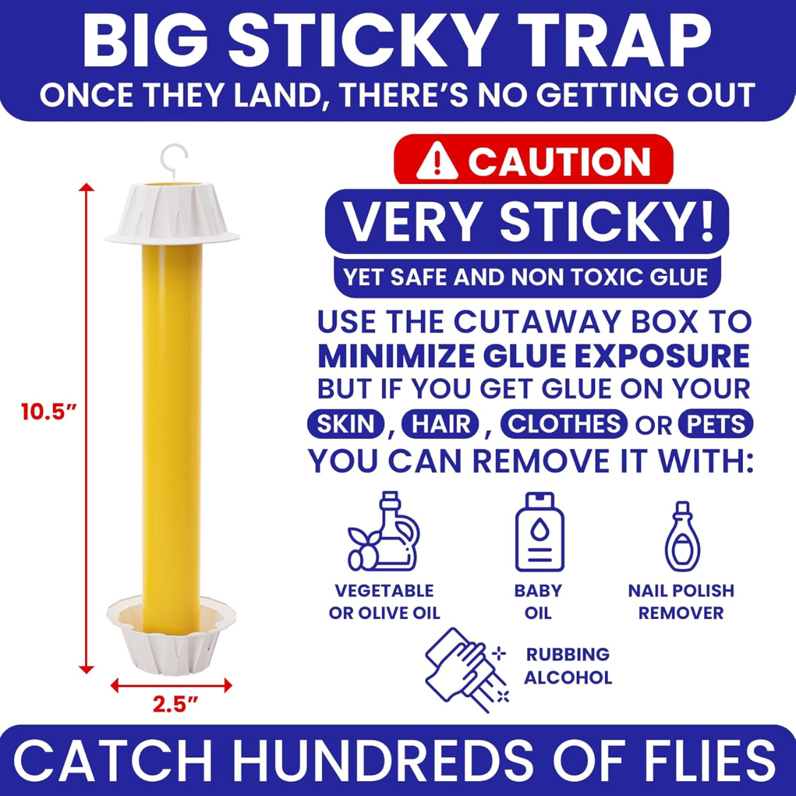 Sticky Fly Traps For Indoors Outdoor 4pk