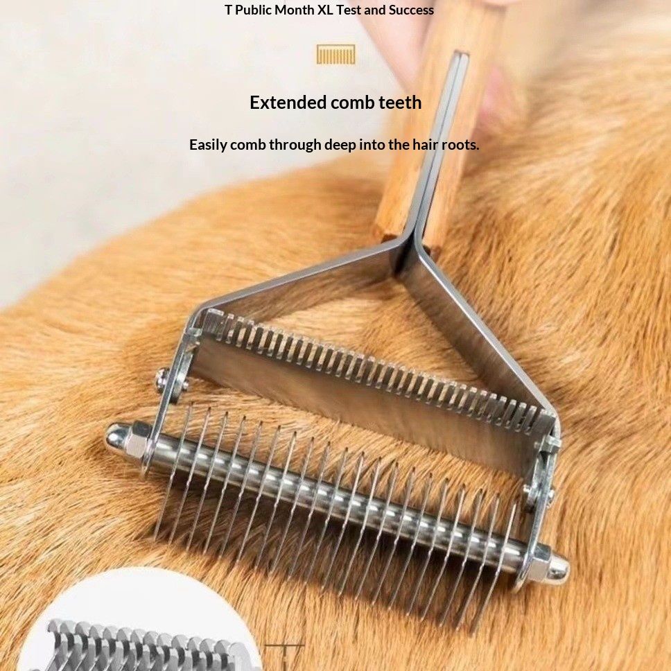 Dog Dematting Comb Anti-tangle And Deshedding Pet Brush