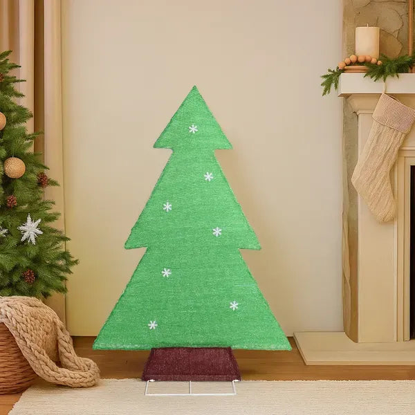 4FT Lighted Christmas Tree Yard Decorations, Pre-lit Holiday Decor With 110 Warm White LED Lights For Xmas Outdoor Indoor Decor Lighted Holiday Displays