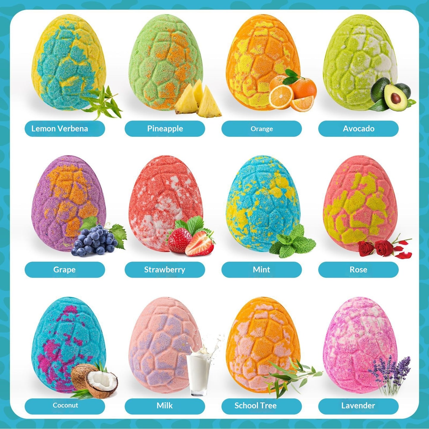 Dinosaur Egg Bath Salt Balls Toy Essential Oil Bath Bombs Explosive Salt Effervescent Bombs Bath Salt Ball Set