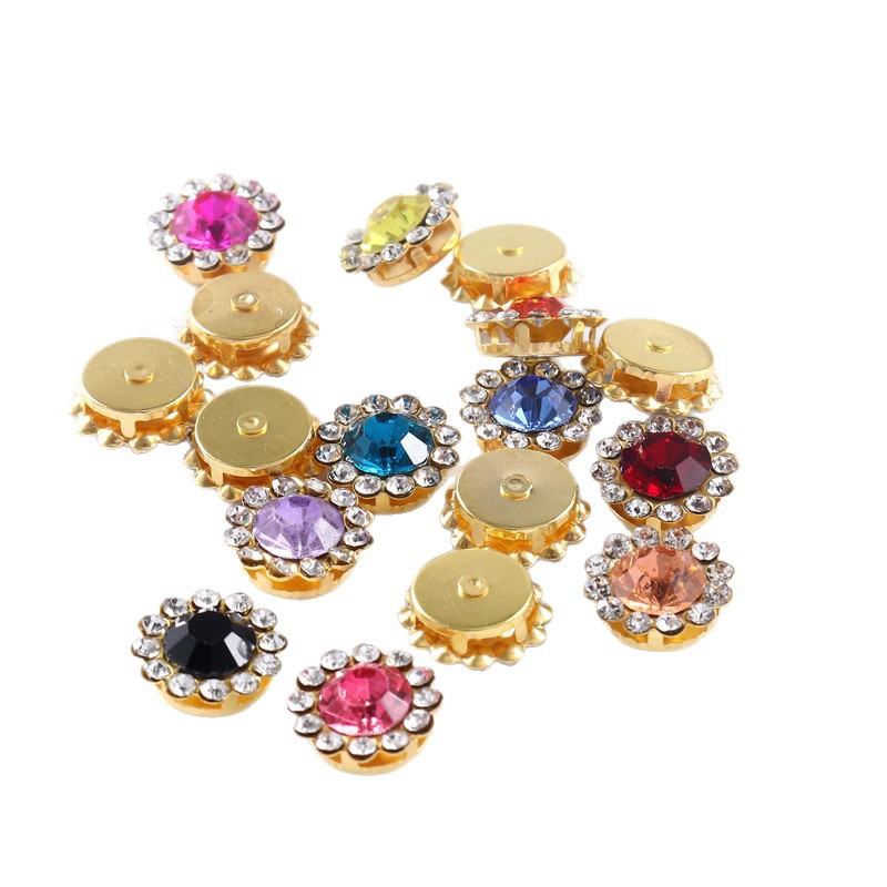 Receptacle Round Double Layer Diamond Flower DIY Bow Shoe Bag Clothing Accessories