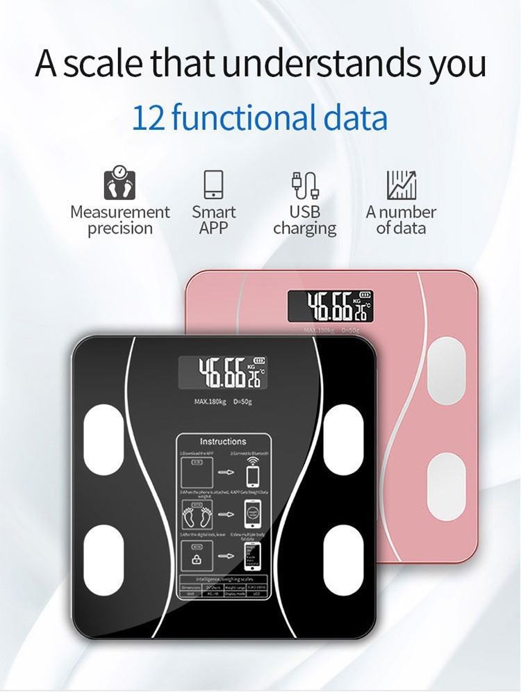 Smart Body Fat Scale, Household Precision And Durability, Small Rechargeable Household Electronic Scale, Weighing Meter, Electronic Scale