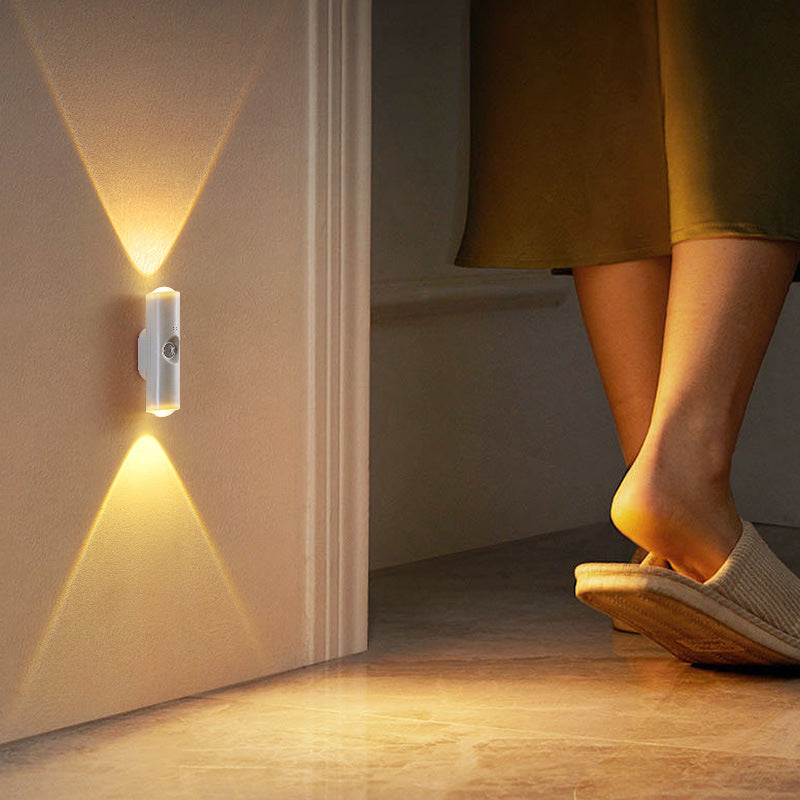 Smart Human Body Induction Magnetic Suction Rechargeable Self-adhesive Bedroom Small Night Lamp