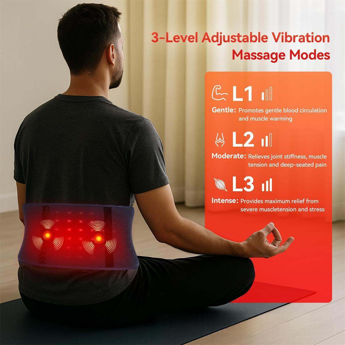Cross-border Factory Massage Waist Belt Sweat-inducing Waist Belt With Infrared Heating