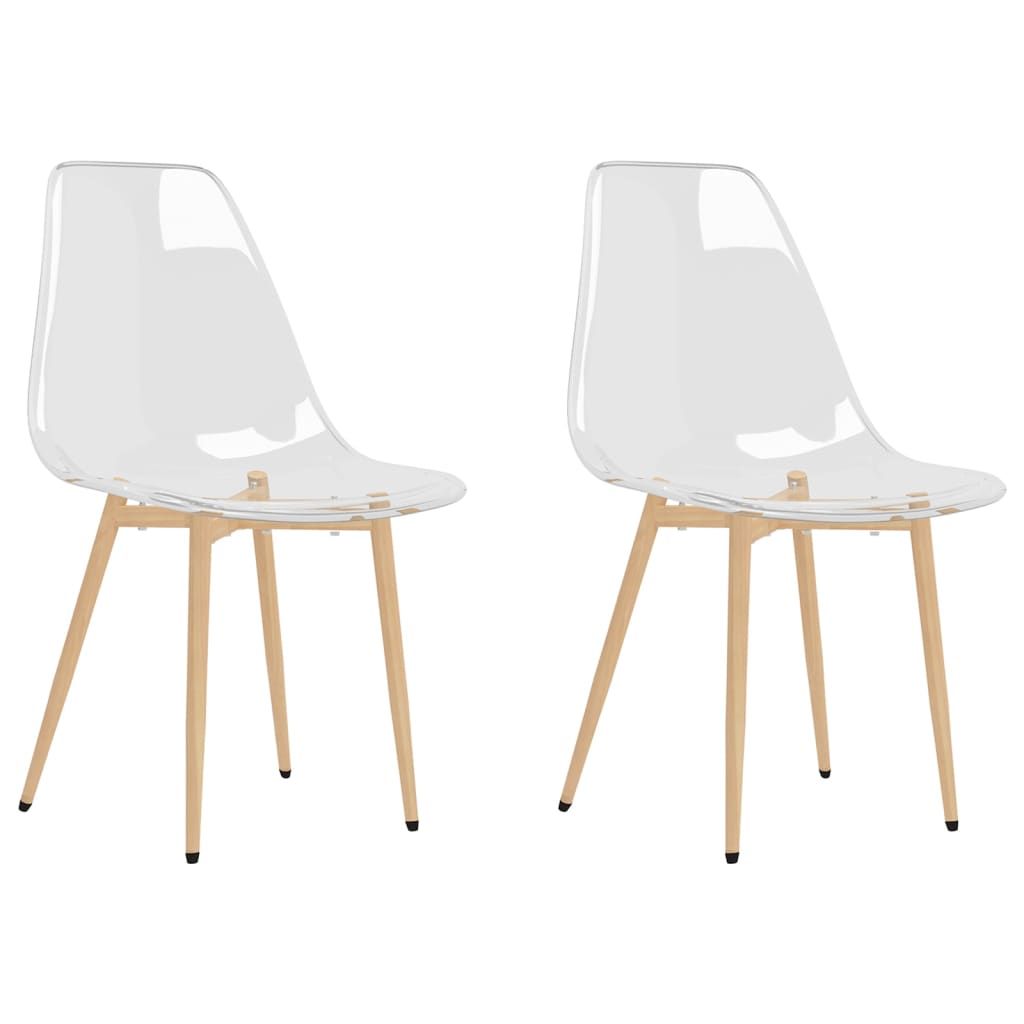 Dining Chairs, 2 pcs. Transparent PET