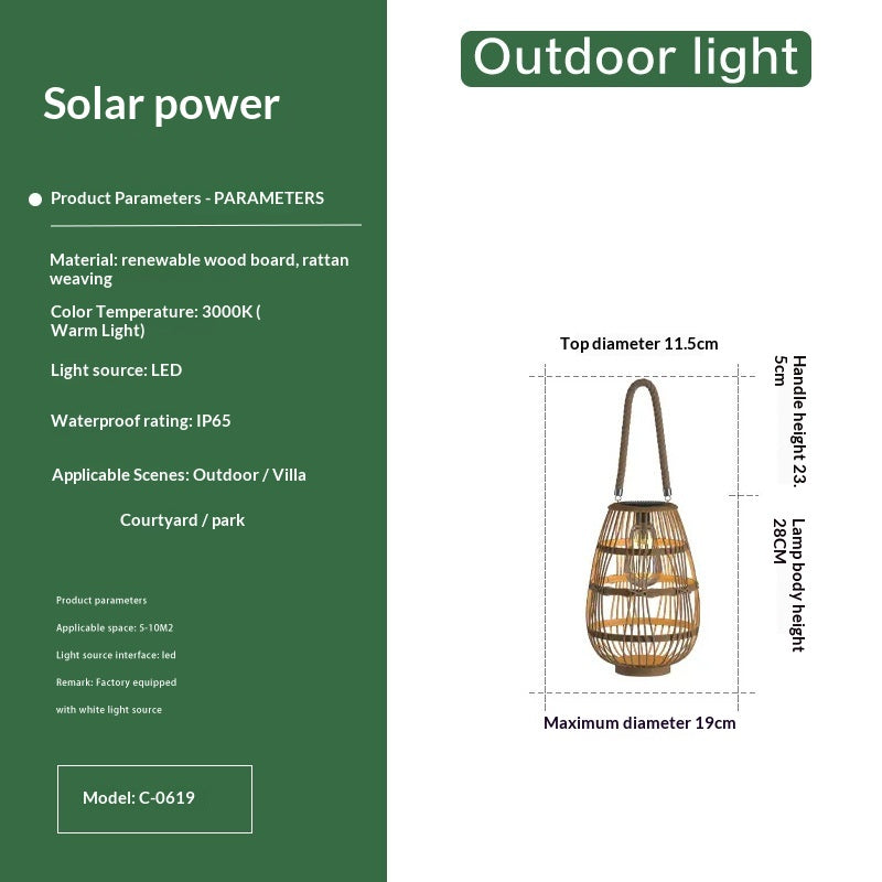Solar-powered Portable Hanging Garden Decor Ambient Floor Lamp