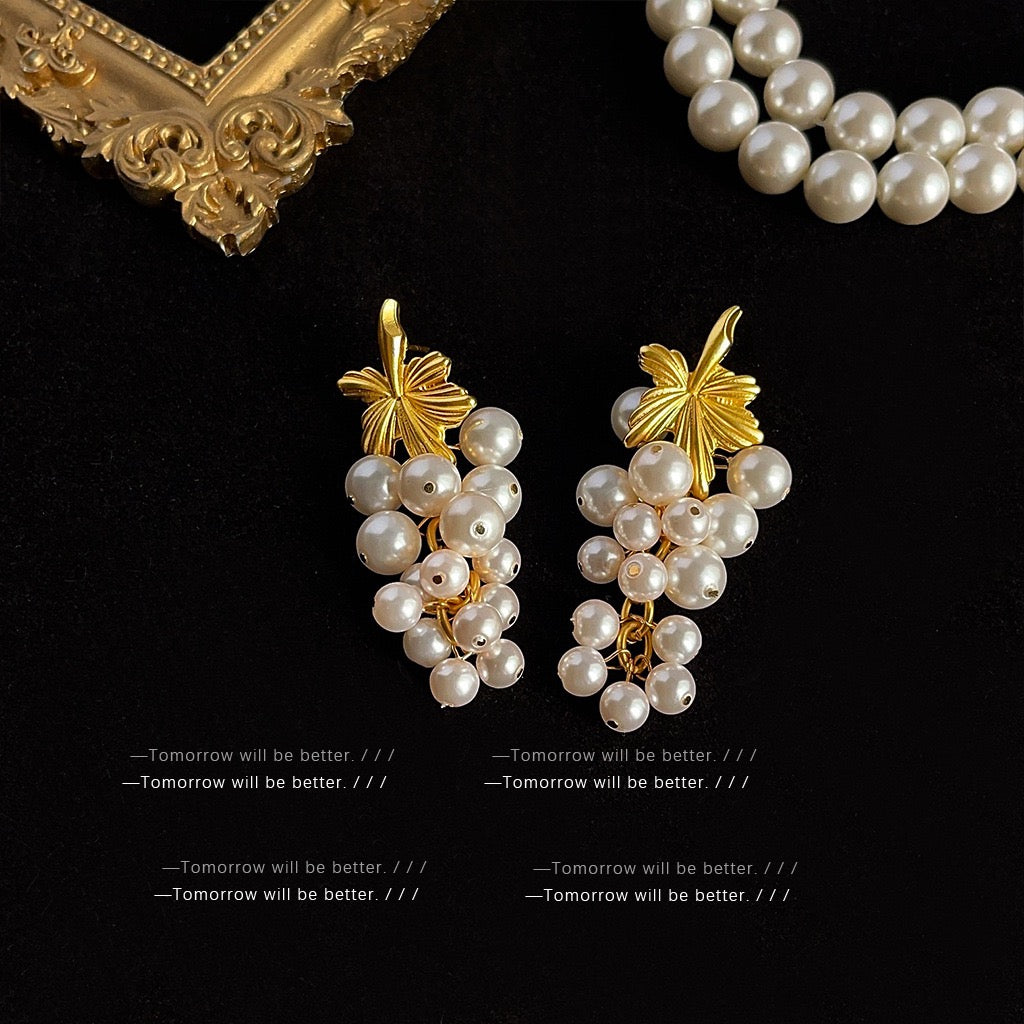 Retro Vintage Style Earrings Women Elegant Niche Stud Earrings Luxury Fashion Fine Jewelry