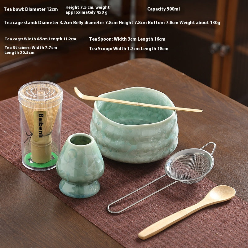 Crystal Glaze Matcha Japanese Style Kung Fu Tea Set Accessories