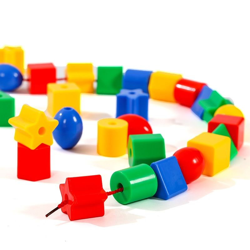 Kindergarten Educational Bead-stringing Toys And Building Blocks