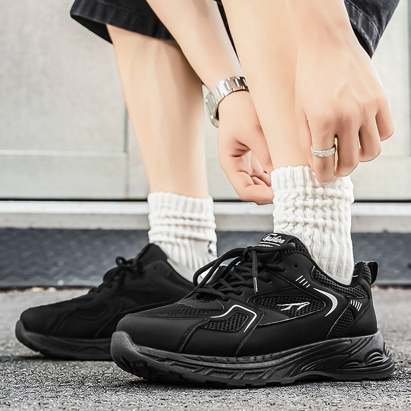 2026 New Summer Men's Shoes, Breathable Mesh Sneakers For Men, Trendy Versatile Platform Sole Casual Dad Shoes