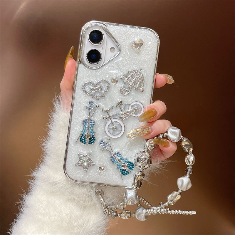 Epoxy Stereo Guitar Heart Mobile Phone Case