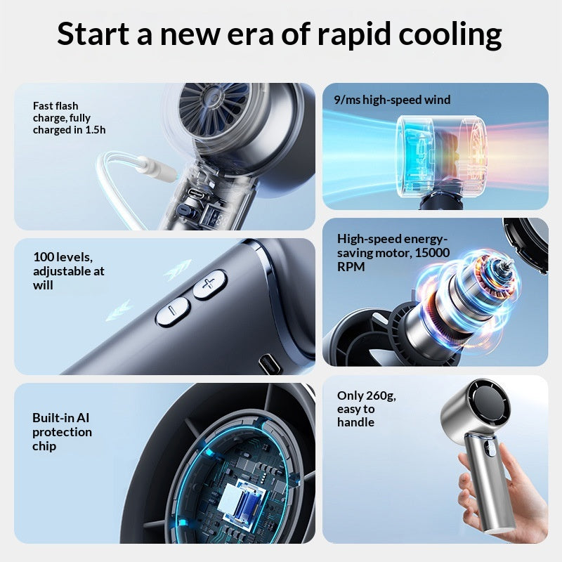 New USB-charging Handheld Mini Fan