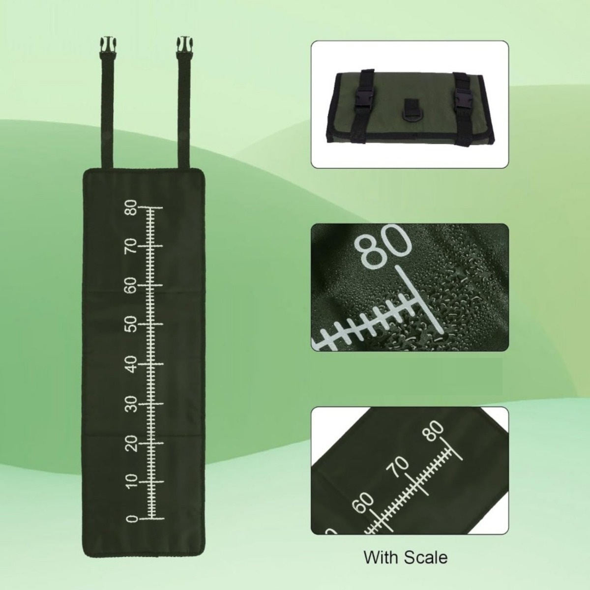 Fishing Unhooking Mat, Green, Gentle Fish Handling, For Anglers On Outdoor Trips – Party Accessory Set