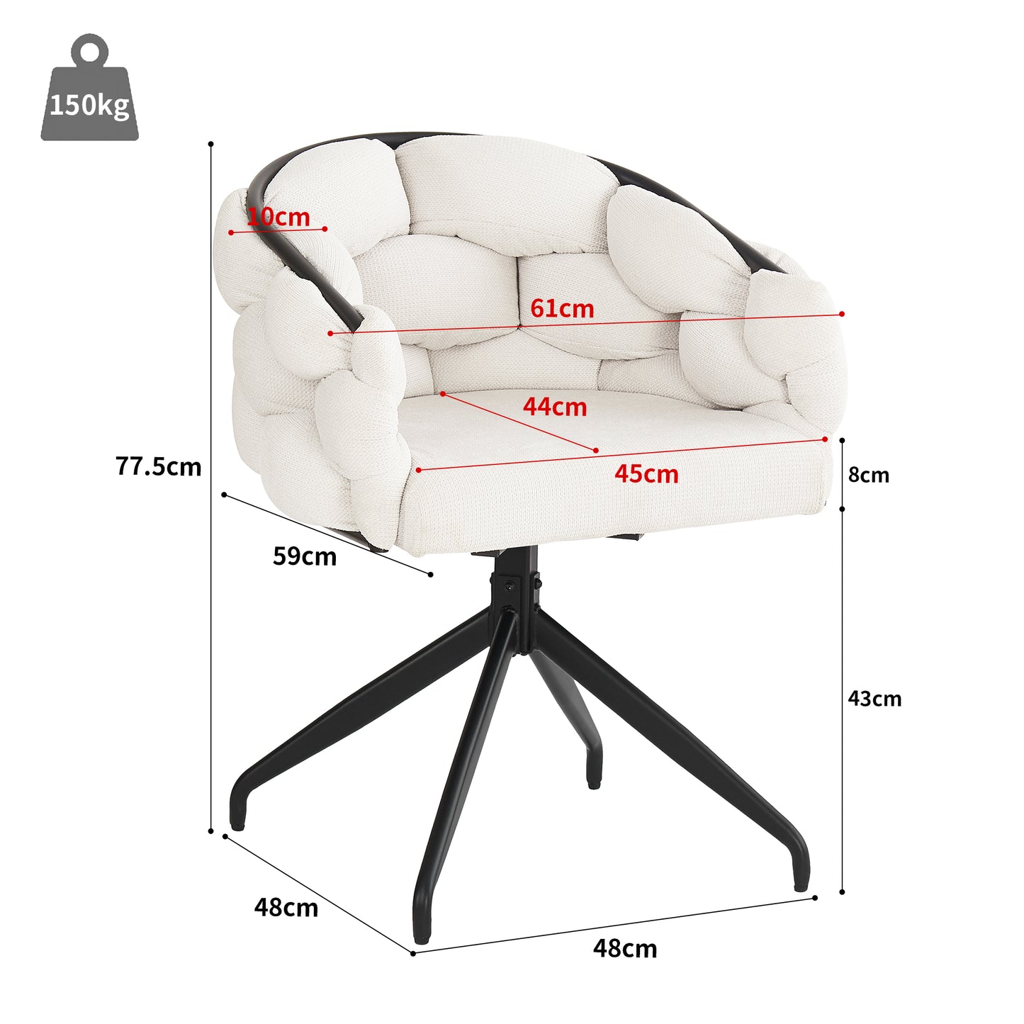 Luxury Chair 4 Pcs , Swivel Chair, 360 Swivel, Living Room Chairs, Dining Chairs, Makeup Chairs, Modern Fashion Style Chairs,Dining Chairs With Backrest,Ergonomic Chair, Bubble Chairs,Beige