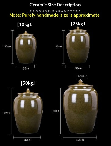 Ceramic Tea-leaf-residue Rice Jar