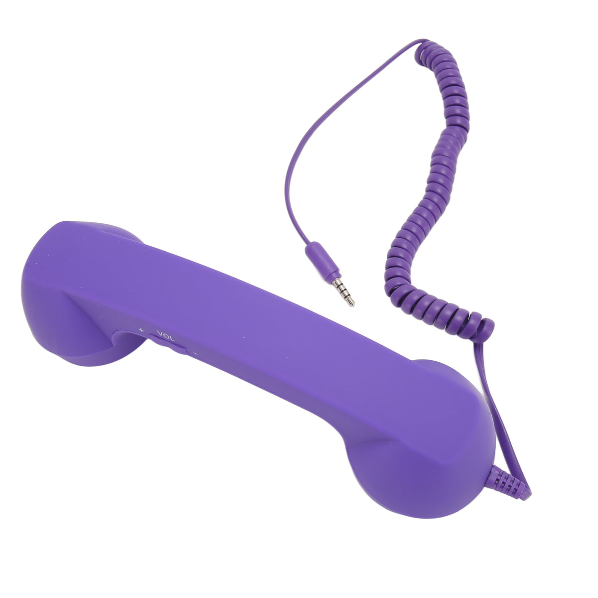 Cell Phone Handset 3.5mm Plug Retro Radiation Proof Wired Telephone Handset Receiver For Smartphone Computer Purple