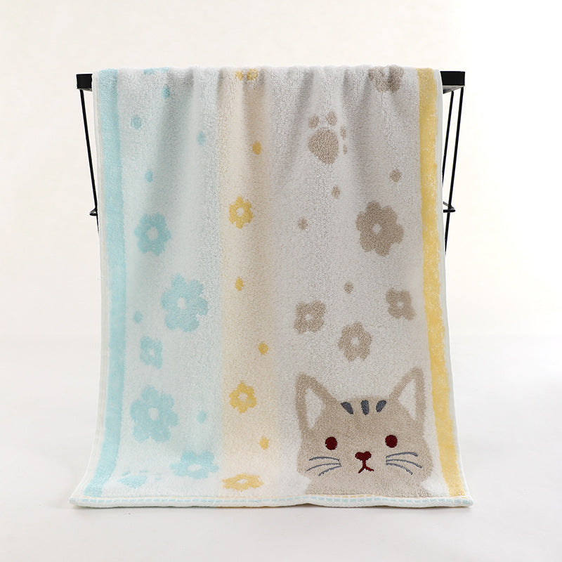 Soft Absorbent Embroidered Jacquard Towels For Home Use