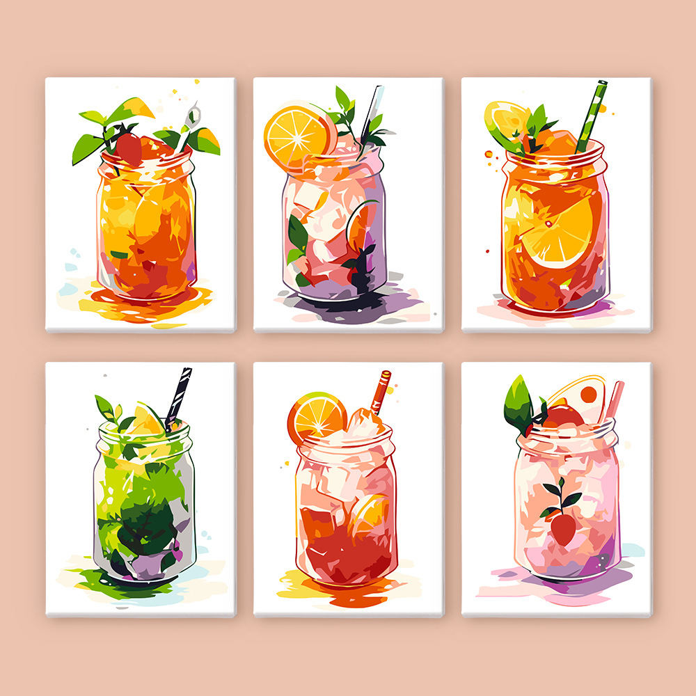 New Small Painting Set Foreign Trade Popular Style Landscape Flower Hand-painted Diy Digital Oil Painting Amazon FBA Global Hair