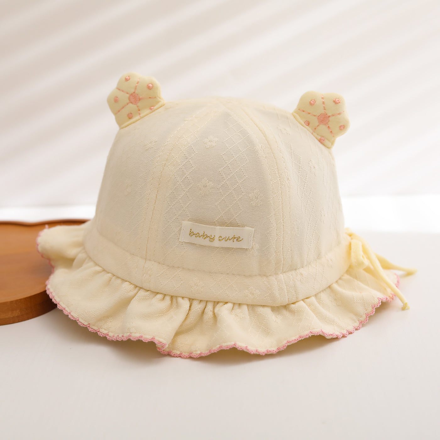 New Men's And Women's Boho-style Three-dimensional Star-shaped Lace-trimmed Hat With Floral Fabric And Frilly Edges, A Sweet And Fresh Style, Suitable For Daily Outings.