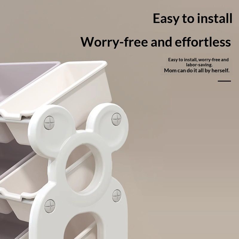 Multi-Tiered Floor Toy Rack For Kids Simple Home Organizer For Sorting And Storing Baby Toys