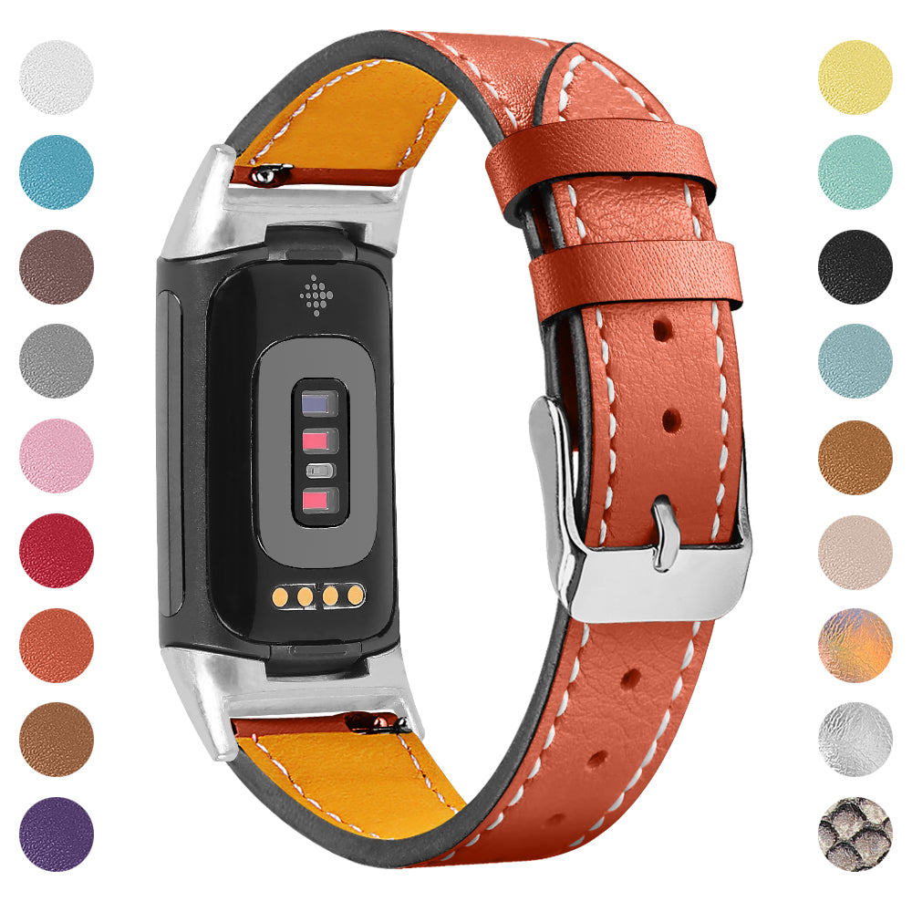 Smart Watch Charge5 First Layer Cowhide Leather Strap