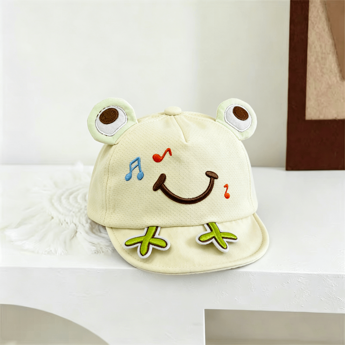 The New Boys And Girls' Musical Frog Soft-top Cute And Playful Baseball Cap Is Suitable For Children Aged 0-3 For Outings.