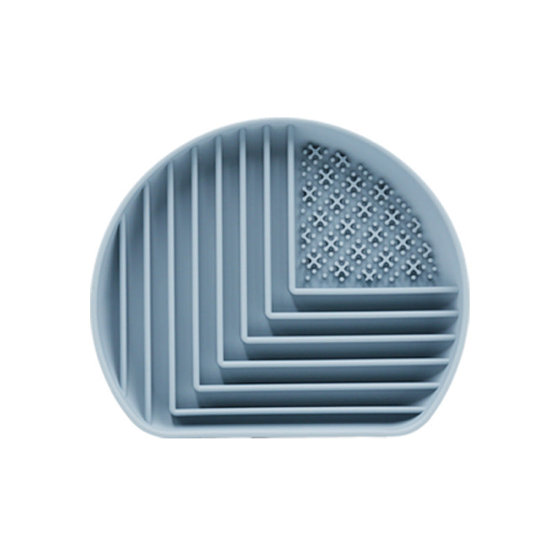 Pet silicone slow food bowl-blue-1 piece