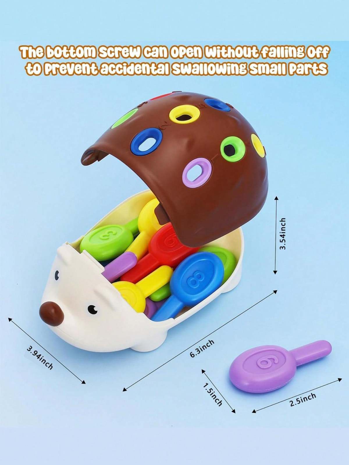 Hedgehog Educational Toy Set1Hedgehog And 10 Colorful Numbered Quills Ideal Birthday Or Christmas Gift For Toddlers Aged 1 -3