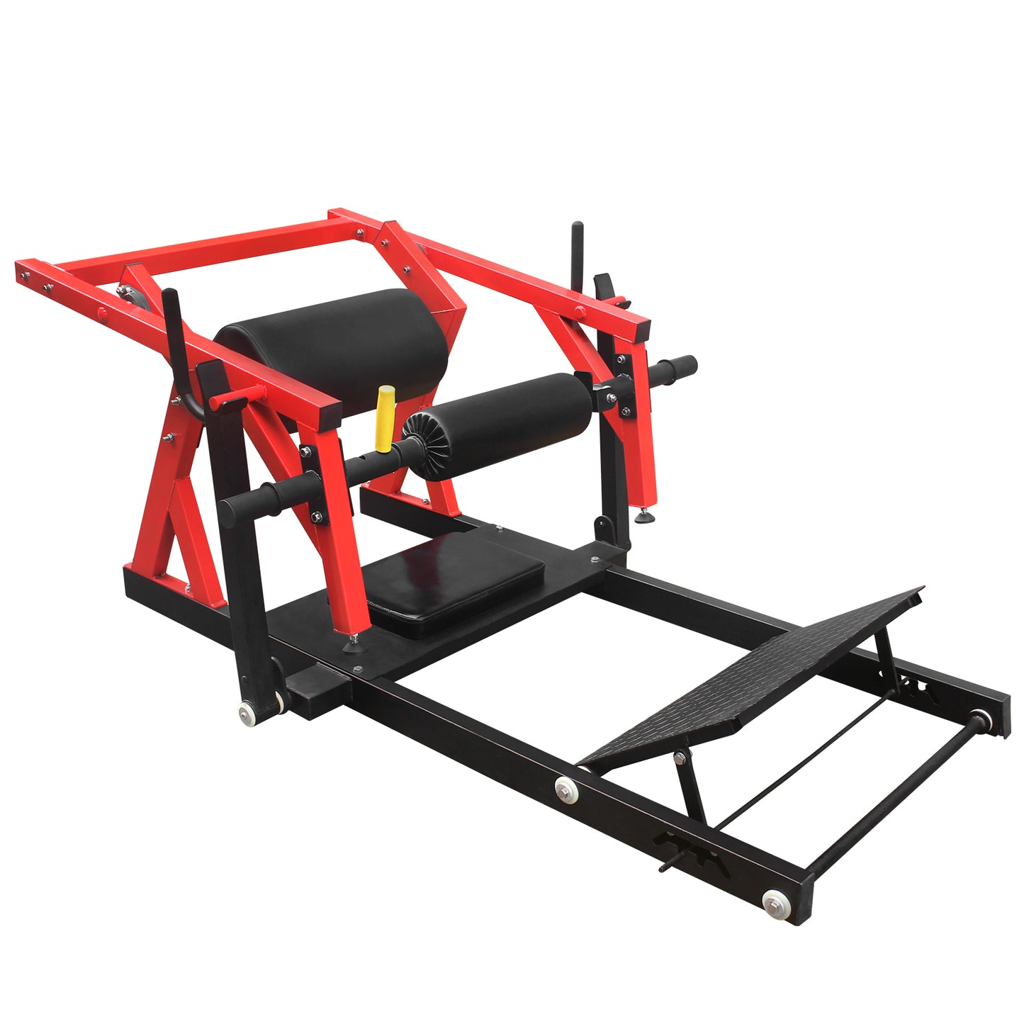 Hip Thrust Machine, Bridge Machine With Weight Holder, Heavy Duty Butt Exercise Equipment For Glute Muscles Building And Butt Shaping, Red