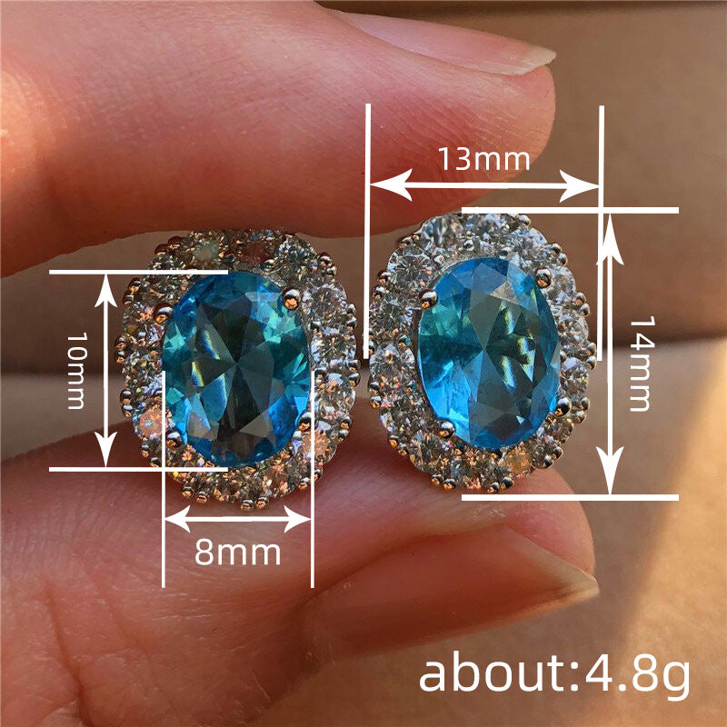 Korean-style New Jewelry 3D Zircon Earrings Vintage Design