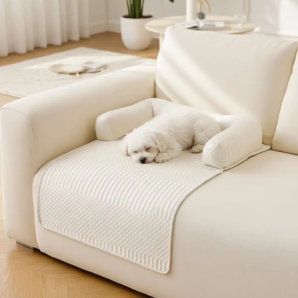 Summer Cooling Ice Silk Pet Bed Mat For Dogs And Cats, Scratch-Resistant Sofa Cover Protector, Non-Slip Floor Cushion With Anti-Slip Bottom