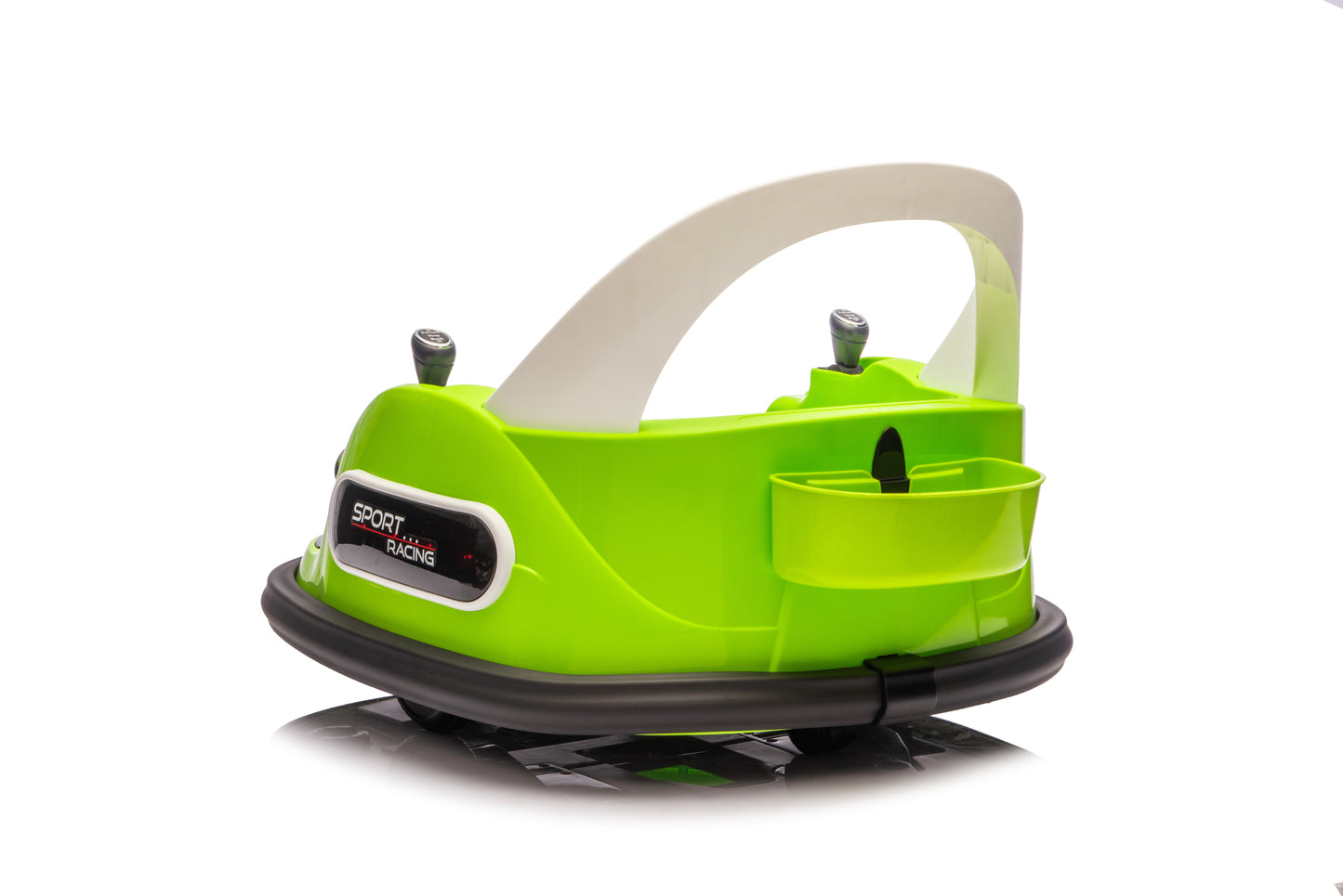 12V Ride On Bumper Car For Kids,electric Car For Kids,1.5-5 Years Old,W Remote Control, LED Lights, Bluetooth & 360 Degree Spin, Vehicle Body With Anti-collision Padding Five-point Safety Belt,2wd
