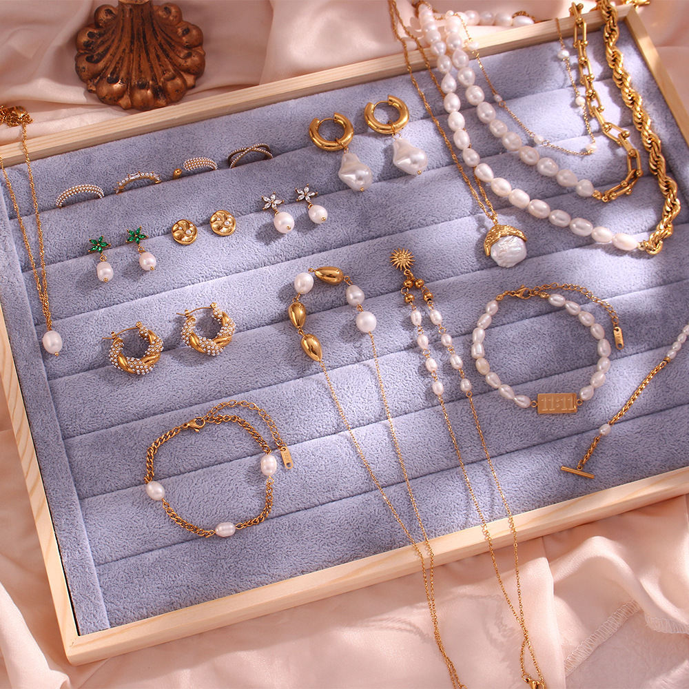 Women's Simple Pearl Titanium Steel Accessories