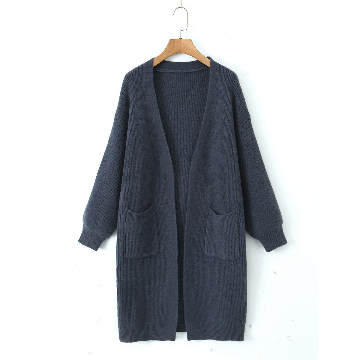 Korean-style Long Sweater Coat For Women