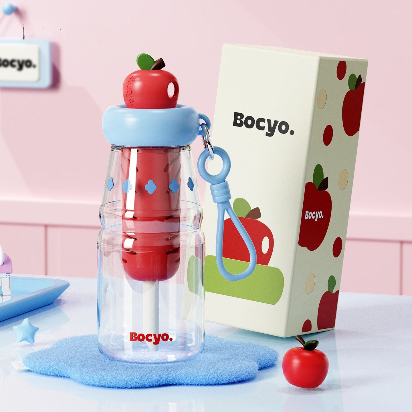 New-style Student Drinking Cup With A Straw And Separate Tea Compartment For School Use